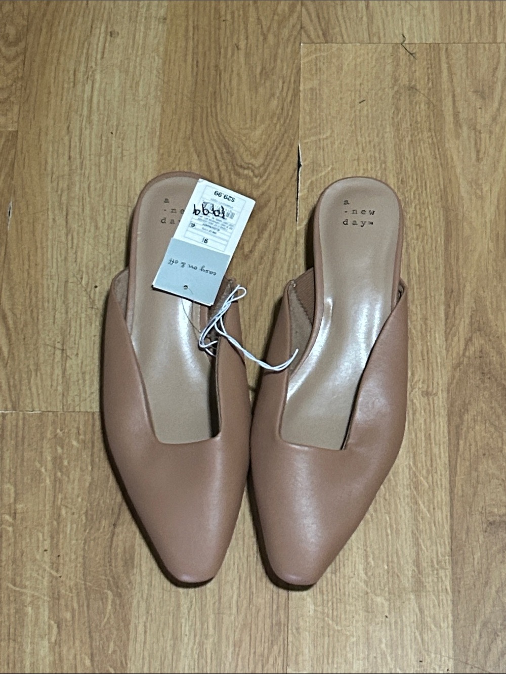 a new day Women's Blush Mandy Pointed Slip-On Mules Size 9.5 NWT